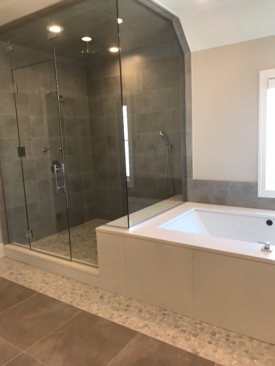 bathroom countertops made from white quartz to cover bath