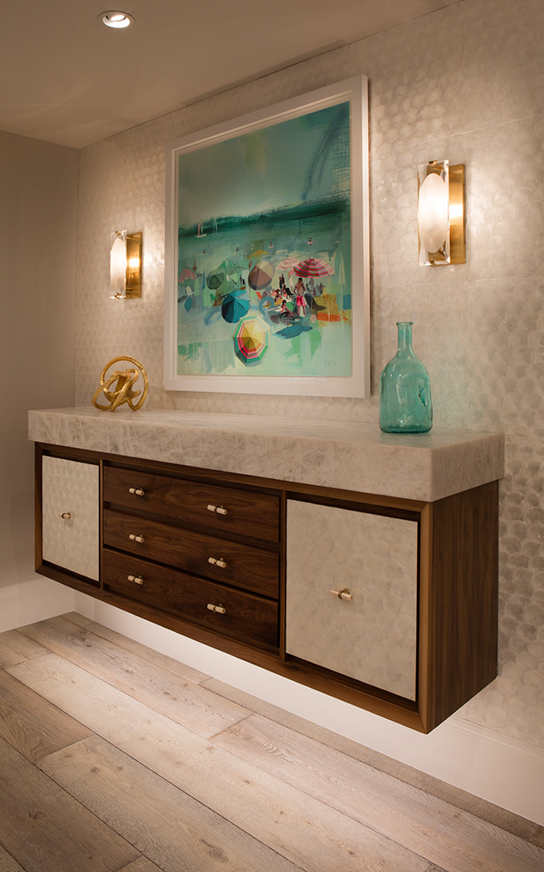 custom cabinet with custom quartz countertops